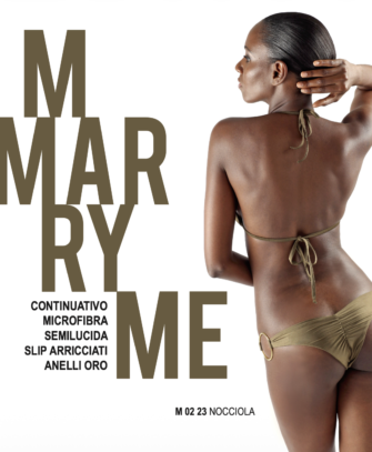 91.a MARRY ME Nocciola Slip arricciato con Anelli Oro